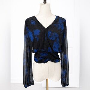 Haver London Sheer Floral Wrap Top – NWT